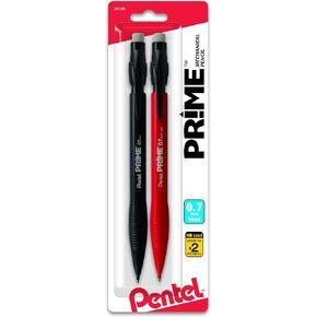 Pentel Prime Mechanical Pencil 0.7Mm Assorted Barrel Colors, Pack of 2 (AX7BP2)
