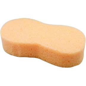 Lantee Large Car Wash Sponge - 1 Piece Big Sponge for Car/Bike/Motorcycle Washing Cleaning, Kitchen Cleanup, Water Game (Orange)