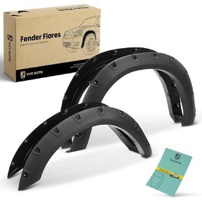 YHTAUTO Pocket Bolt-Riveted Style Fender Flares w/Hardware Kit Fits Dodge Ram 2500/3500 2019-2023(3500 Not Fit Dually), Textured Matte Black Wheel Flare Cover Protector, Set of 4, Front & Rear