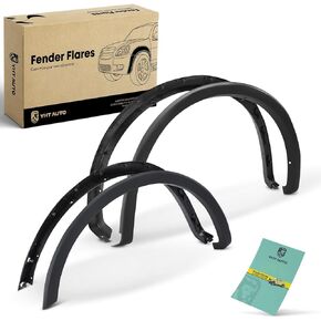 YHTAUTO OE Factory Style Fender Flares Compatible with Ford F-150 2009-2014, Not Fit Raptor & Platinum Models, Matte Black Wheel Flare Cover Protector, Set of 4, Front & Rear
