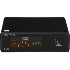 Topping E30II lite DAC Preamp - AK4493S Hi-Res XMOS XU208 DAC 32 بت/768 كيلو هرتز DSD512 DSD الوضع المباشر لمدخلات USB/Coax/Opt مدخلات RCA HiFi ستيريو فك ترميز الصوت الرقمي (أسود)