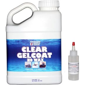 Clear UV Resistant Gelcoat No Wax Gallon with 60cc Hardener (MEKP)
