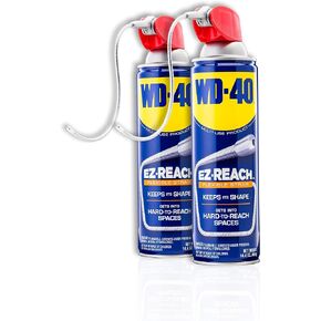 تركيبة WD-40 الأصلية مع شفاطة EZ-Reach المرنة مقاس 8 بوصات ووزن 14.4 أونصة وأداة اختراق متخصصة WD-40 مع شفاطة EZ-Reach المرنة مقاس 8 بوصات ووزن 13.5 أونصة، مجموعة مكونة من قطعتين مع قش EZ-Reach المرن