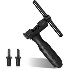 Oumers Bike Chain Breaker Tool, Universal Bicycle Chain Tool for 7 8 9 10 11 Speed Chains Link Durable Bike Chain Cutter Tool with Spare Replaceable Pin