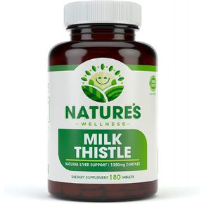 Milk Thistle - 180 Count - Standardized Silymarin Extract for Maximum Liver Support - Detox, Cleanse & Maintain Your Liver – 1350 mg Extract & Seed Complex - Natural Herbal Supplement - 60 Servings