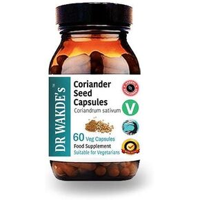 DR WAKDE'S Coriander Seed Capsules (60 Veg Caps, Plant-Based Supplement, Ayurvedic Herb, All Natural, Vegan)
