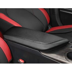INTGET Car Center Console Armrest Cover for Toyota Camry Accessories 2018-2024 2019 2020 2021 2022 2023 Interior Camry SE/XSE Arm Rest Seat Cover Middle Console Box Lid Protector (New Black Stitches)