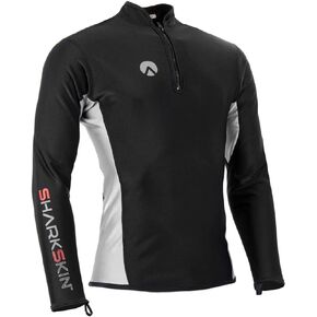 Sharkskin Men's Chillproof Long Sleeve Chest Zip, Black 2X-Large