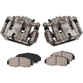 Callahan CCK01016 [2] FRONT Premium Loaded OE Caliper Assembly Set + Quiet Low Dust Ceramic Brake Pads