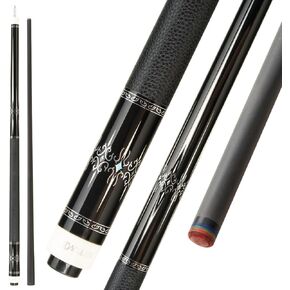 KONLLEN Laser Series Carbon Fiber Pool Cue Stick Leather Wrap Professional Cues Full Carbon Technology Low Deflection 12.2mm 147cm 3/8 x 8 UniLoc Pin.