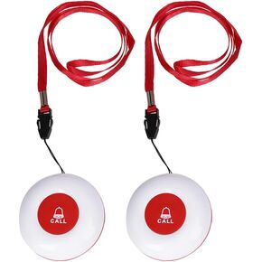Topvico WiFi زر الذعر مقدم الرعاية نداء الطوارئ لكبار السن في المنزل، أجهزة تنبيه السقوط العليا، مساعدة ممرضة لاسلكية SOS، تطبيق Tuya Smart Life، نظام المرضى عن بعد، 5 مستويات الصوت