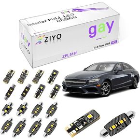 ZIYO - ZPL5181 LED Interior Light kit for Mercedes Benz CLS Class W218 2010-2018, 6000K White Dome Light Bulbs Accessories Package Upgrade (19 Bulbs)