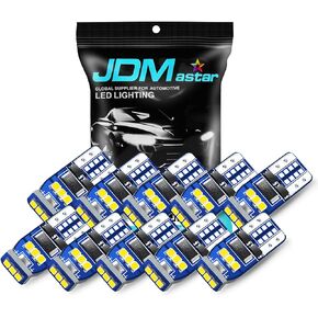 JDM ASTAR 3S9 Extremely Bright 360-Degree Shine 194 168 175 2825 T10 6000K White LED Bulbs (Pack of 10)