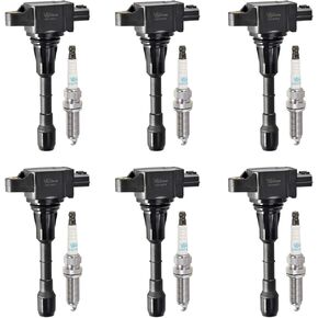 Set of 6 Ignition Coils & Iridium Spark Plugs UF550 & 93501 Compatible with Nissan Infiniti Maxima Murano Pathfinder Quest Altima Q50 QX60 FX35 3.5L V6 2007-2017 C1670 5C1727