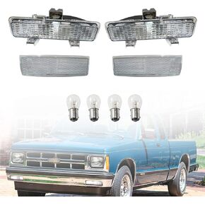 Front Corner and Bumper Signal Lights Left & Right Compatible with 1983-1994 Chevy Blazer & 1982-1993 Chevy S10 4 Pieces Driver and Passenger Side Clear Front Corner and Signal Lights