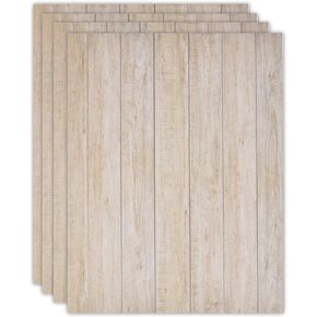 Gift Boutique Rustic Wood Stationery Paper Letterhead Sheets 100 Pack Vintage White Wooden Slats Design 8.5" x 11" Double Sided For Writing Letters Wedding Invitations Crafts Note Printing Supplies