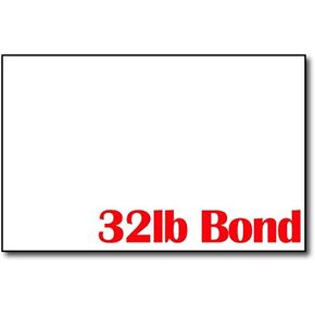 Premium Weight 32lb Bond White 5 1/2" x 8 1/2" Sheets (Half Letter Size) - 100 Sheets