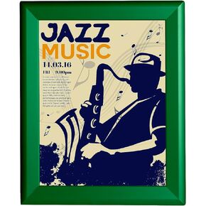 BNV Aluminum Front Load Snap Poster/Picture Certificate Frame, Blue, 8.5x11 Inches, 1.25'' Profile, Wall Mounting, Portrait and Landscape Mode, Easy Installation, Anti-Glare, PVC Cover, Lightweight