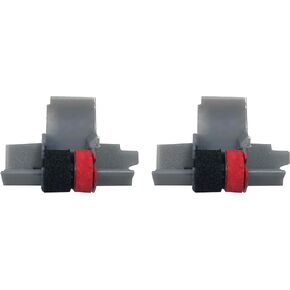 IR-40T Ink Roller, Black and Red Compatible with Canon P23-DH V Calculator, Casio HR-100TM, HR-150TM (2 Pack)