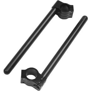 Motorcycle Clip On 7/8" Handlebars 37mm Fork Tube CNC Black Handle Bar Universal For Most Cafe Racer Street Sport Bike