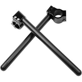 Motorcycle Clip On 7/8" Handlebars 37mm Fork Tube CNC Black Handle Bar Universal For Most Cafe Racer Street Sport Bike