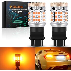 Compatible with 1156 LED Bulb BA15S P21W 7506 Turn Signal Light Blinker Bulbs CANBUS Anti Hyper Flash No Load Resistor Need 2023 Upgraded Intelligent Temperature Control Amber Yellow (2pcs)