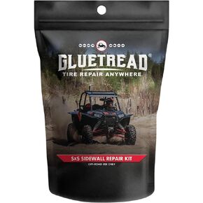 طقم إصلاح الإطارات الجانبية GlueTread SxS UTV | إصلاح الإطارات في حالات الطوارئ في أي مكان | لا حاجة لإزالة الإطارات | طقم تصحيح الإطارات بدون أنابيب للجدار الجانبي | يشتمل على مسرع (يزيل وقت المعالجة) | الاستخدام على الطرق الوعرة in Kuwait