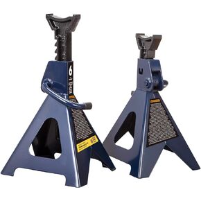 TCE 6 Ton (12,000 LBs) Capacity Steel Jack Stands, 2 Pack, Blue, AT46002U