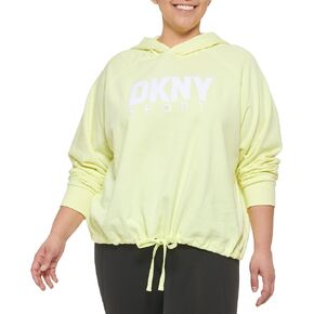 Women's Plus Drawcord Terrycloth Logo Hoodie