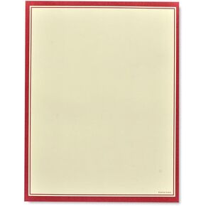 Gartner Studios Red Border Stationery Paper - 100 Count, (78466)