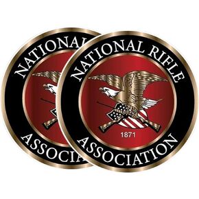 2-Pack NRA National Rifle Association Vinyl Sticker Decal - 4 Inches - 2nd Amendment Decal for Car Truck SUV Van Window Bumper Wall Laptop Tablet Cup Tumbler and Any Smooth Surface