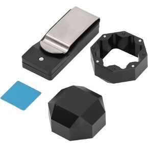 Aluminum Cue Chalk Holder with Clip, 2 Layers Octagonal Billiard Pool Cue Chalk Holder Universal for Octagonal Cubes Cylindrical Chalks Sportinggoods Billiards Supplies