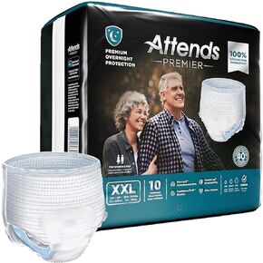 Attends Premier Protective Underwear with Dry Lock Containment Core for Adult Incontinence Care Unisex, Medium, 18 Count ?