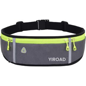 Running Belt, Waterproof Fanny Pack for Women Men, Workout Running Waist Pack Bag with Foldable Water Bottle Holder, Adjustable Running Pouch Phone Holder Accessories for All Phones iPhone