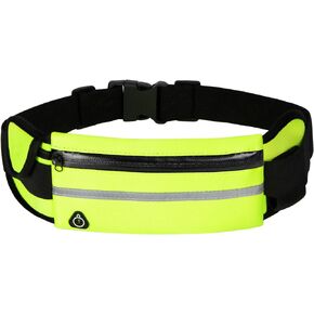 Running Belt Waist Packs,Workout Fanny Pack,Ultra Light Bounce Free Waist Pouch Fitness Workout Belt Sport Waist Pack for Women Men,Adjustable Waistband Bag for All Kinds of Phone (Neon Green)