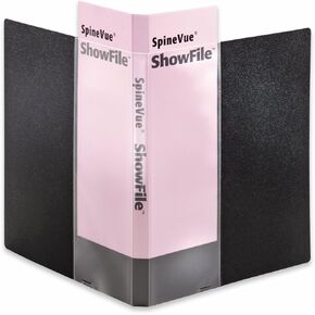 Cardinal Spine Vue ShowFile, Black, Letter Size, 24 Pockets, 1 per Box, (51232)