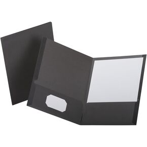 Oxford Linen Finish Two-Pocket Folders, Burgundy, Letter Size, 25 per Box