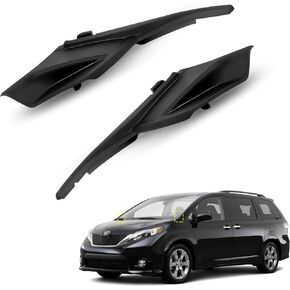 Front Windshield Wiper Side Cowl Extension Fender Cover Trim for Toyota Sienna 2011-2020 Pair Left Right Black Durable Plastic Panel Caps 2PCS OE:53867-08020，53866-08020