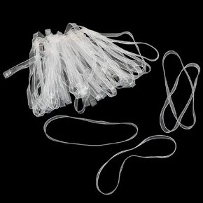 Rubberband 50PCS 100x5mm Transparent UV Resistant Elastics TPU Rubber Bands 200x5mm(Perimeter x Width)