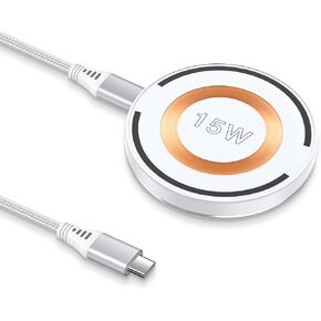 Magnetic Charger Samsung S24 Ultra, 15W Galaxy Charging Pad for Samsung Galaxy S24 S23 S22 S21 S20 Z Flip 5 Fold 5, Wireless Phone Charger Stand for iPhone 15 14 13 12 11 Pro, Google Pixel 8 8 Pro 7