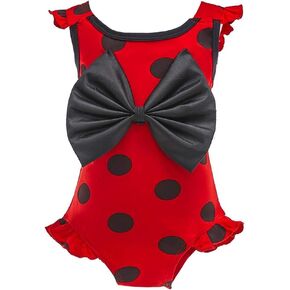 Lito Angels Girls Ladybug Polka Dots Swimsuit Bathing Suit Swimwear Swimsuit One Piece