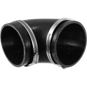 X AUTOHAUX 76mm 3" ID 90 Degree Silicone Reducer Hose Set Silicone Hose Coupler Intercooler Tube Black for Car Intercooler Intake Piping