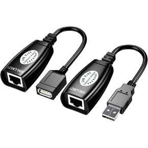 USB to cat5 Adapter, USB Over RJ45 Ethernet for Cat5/Cat5e/Cat6/Cat7/Cat8 Extension Cable Adapter, USB 2.0 Extender Over Cat Extender Cable Adapter