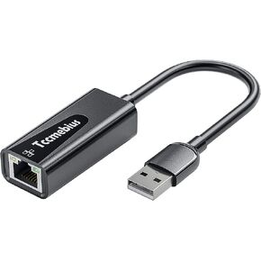USB Ethernet Adapter, USB 2.0 to 10/100 Ethernet LAN Network Wired Adapter for MacBook, Surface Pro, Notebook PC, Compatible with Windows7/8/10, Mac OS, Android, Chrome OS, Linux (TCC-S20A)