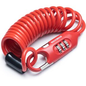 ROCKBROS Bike Lock Cable Combination Bicycle Lock - 6FT Long, Portable, Anti-Theft, for Scooter/Bicycle/Motor