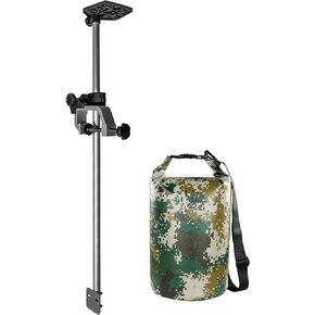 Universal Portable Transducer Bracket - Fishfinder Mount with 360° Adjustable Rotating Holder - Portable Fish Finder Mount for Boat Fishing - Complete with 10L Waterproof Bag