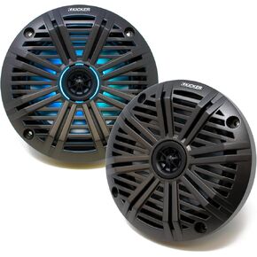 سماعات KICKER Black OEM البديلة البحرية مقاس 6.5 بوصات 4 أوم محورية in Kuwait