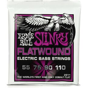 Extra Slinky Cobalt Flatwound Electric Bass Strings 40-95 Gauge