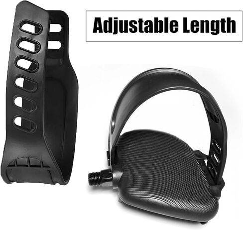 أحزمة دواسة الدراجة الرياضية، زوج واحد من حزام الدواسة العالمي بطول قابل للتعديل، أجزاء دراجة مطاطية مضادة للانزلاق للدورة الثابتة في المنزل أو صالة الألعاب الرياضية in Kuwait