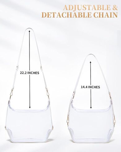 حقيبة شفافة معتمدة من Vorspack - محفظة شفافة للنساء حقيبة كروس شفافة للمناسبات الرياضية والحفلات الموسيقية والكلية in Kuwait